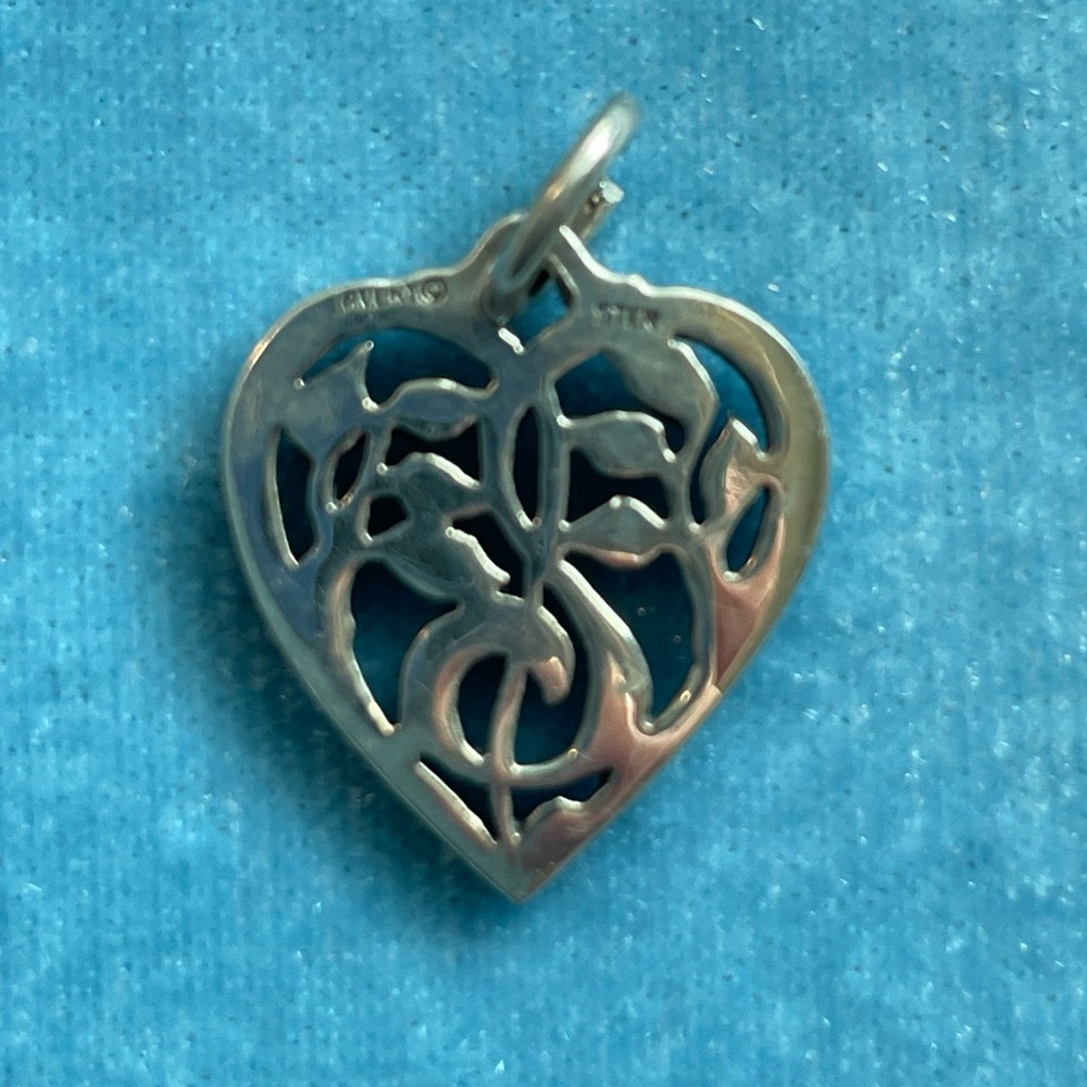 Retired Rare James Avery Musical Note Heart Charm Gem